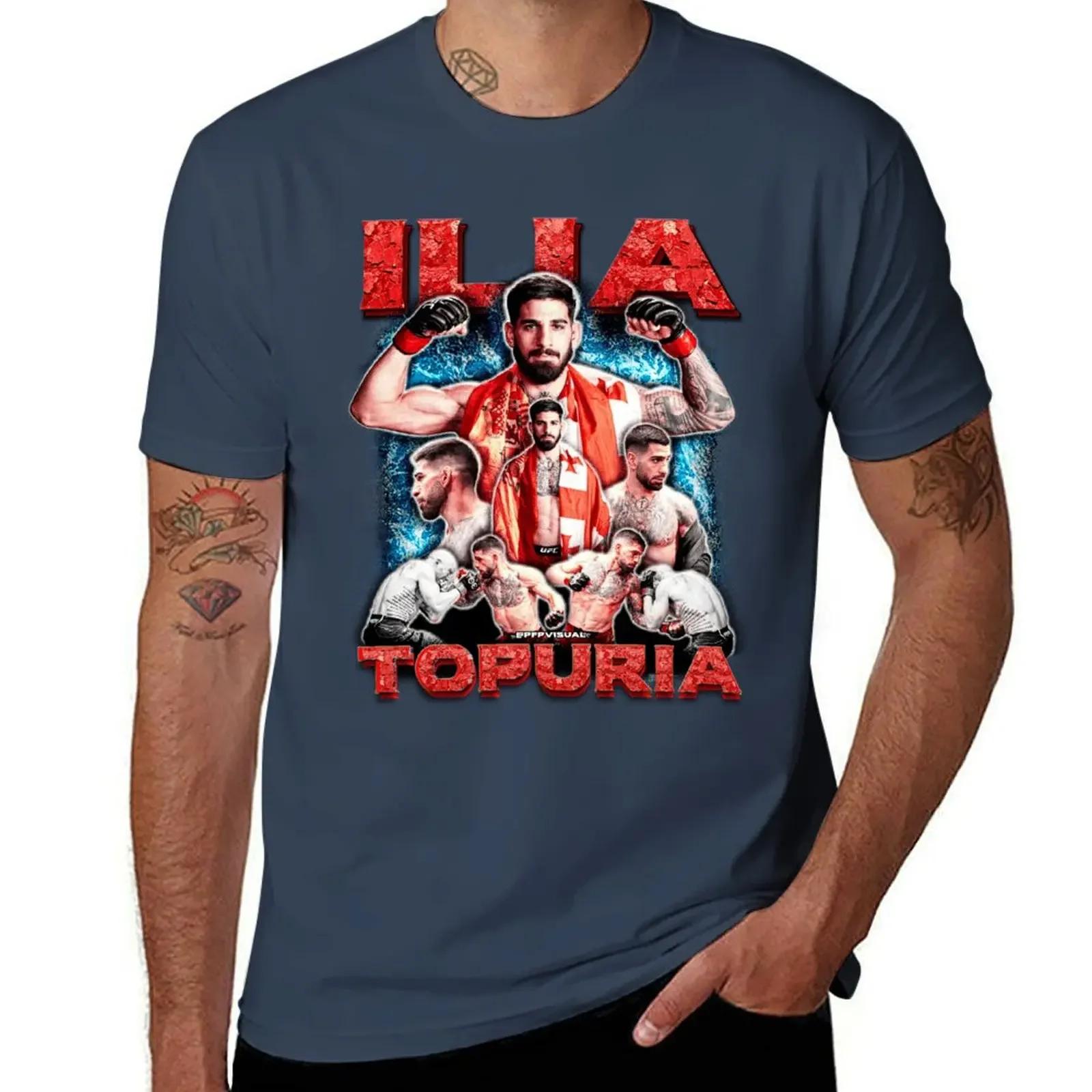 Ilia Topuria TShirt Blouse tops quick drying shirts men S