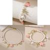 Geometric Heart Pendant Necklace And Bracelet Set For Women With Pearl And Alloy Jewelry