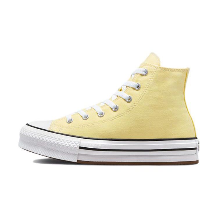 Converse All Star Series EVA Lift Comfortable Casual Durable High-Top Canvas Shoes Kids Sneakers Yellow A02488C