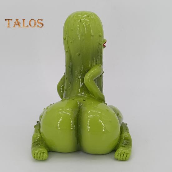 Sexy Pickle Ornament Handmade Resin Saucy Pickle Figurine Tabletop Cheeky Pickle Figure Prank Gift for Pickle Lovers