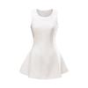 YPFF Trendy Women's Sleeveless Waist-Cinched Solid A-line Dress
