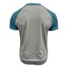 Men's Summer Short Sleeve T-Shirt Fashion Patchwork Henry Collar Button Casual Tees Tops