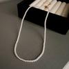 French round long multi-layer pearl ingot necklace temperament collarbone chain sweater chain necklace jewelry women