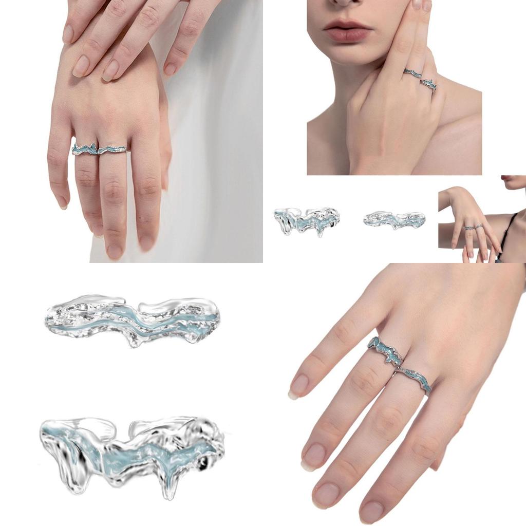 Einzigartiger Verstellbarer Offener Fingerring Für Damen Stilvolles Geometrisches Design Kupfer Modeaccessoire