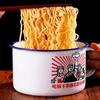 1300ml Enamel Instant Noodle Bowl Handle Enamelware Mug Multifunctional Ramen Bowl  Soup