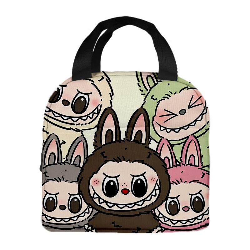 Labubu Cartoon Lunch Tote: Insulated Aluminum Foil Bento Bag for Students  5371