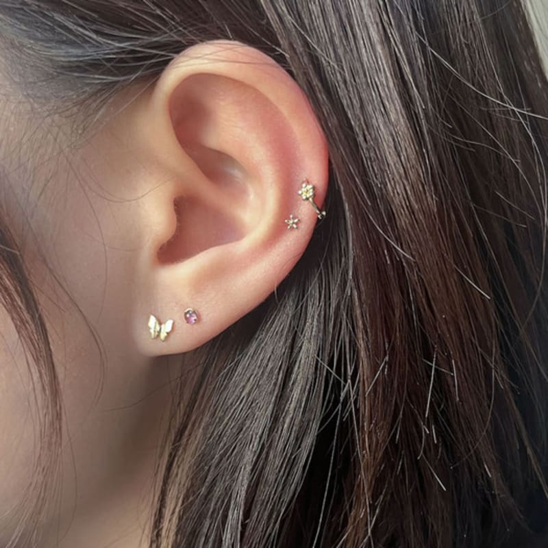 Youngglow 14k Petit Flower Piercing (2type)