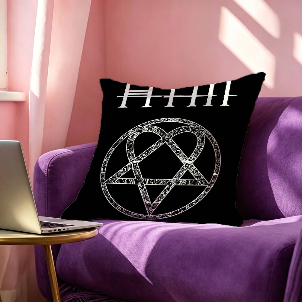 Rock HHIM Band Anime Photo Square DoubleSided printed Pillow Case Bedroom Bedside Pillow Sofa Cushion Cover