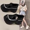 Platform Mary Jane shoes women's summer 2025 new hollow breathable women's shoes Velcro muffin sandals super popular