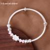 Sterling Silver Cartoon Kitten Bracelet for Girls (Ages 4-15) - Push-Pull Design
