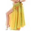 Children's Double Split Chiffon Double Color Skirt Belly Dance High End Skirt Children's Dance Split Leg Exposed Skirt