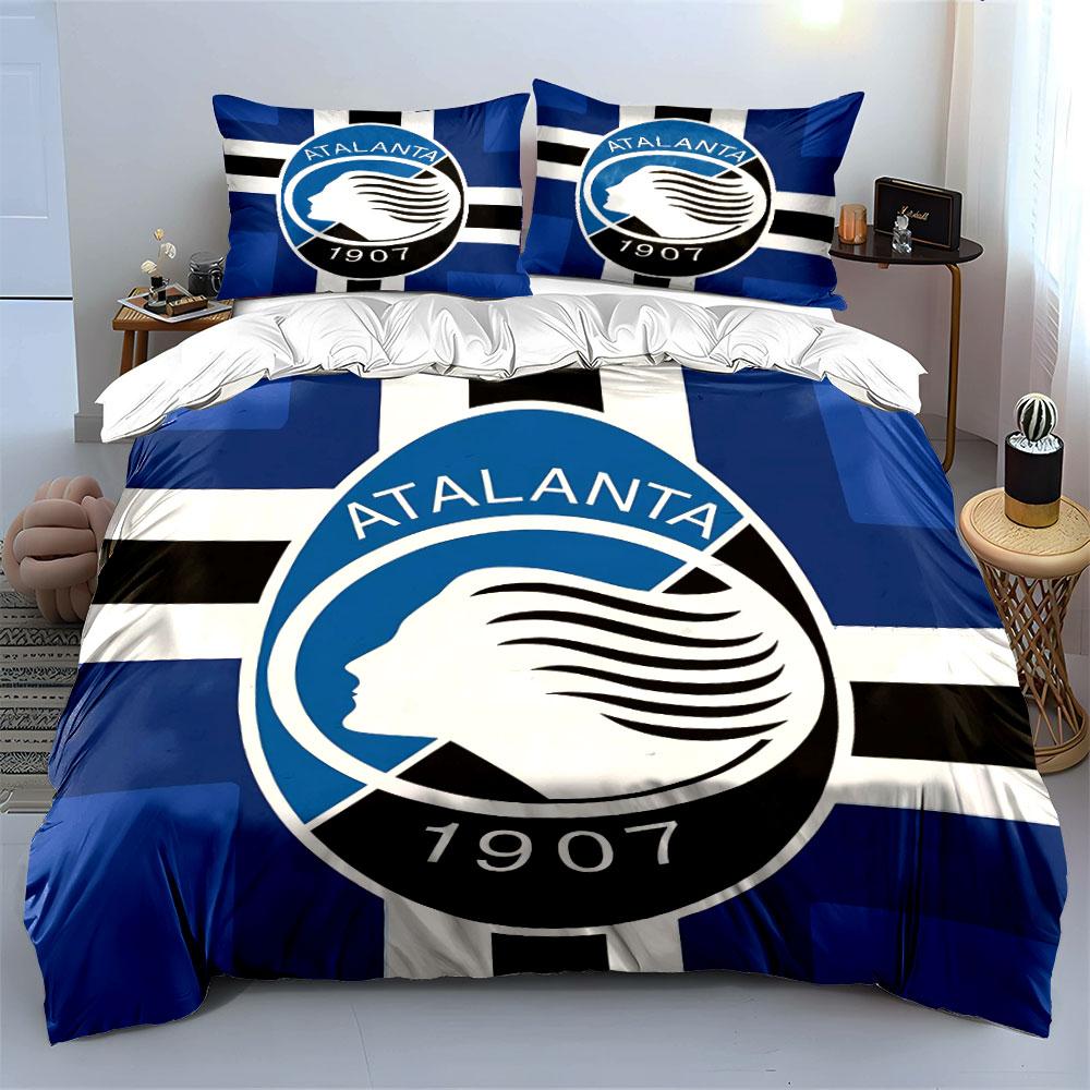 Set Biancheria da Letto Blu Atalanta 1907 Set Copripiumino Copripiumino Federe (1 * Copripiumino 2 * Federe, senza piumino)