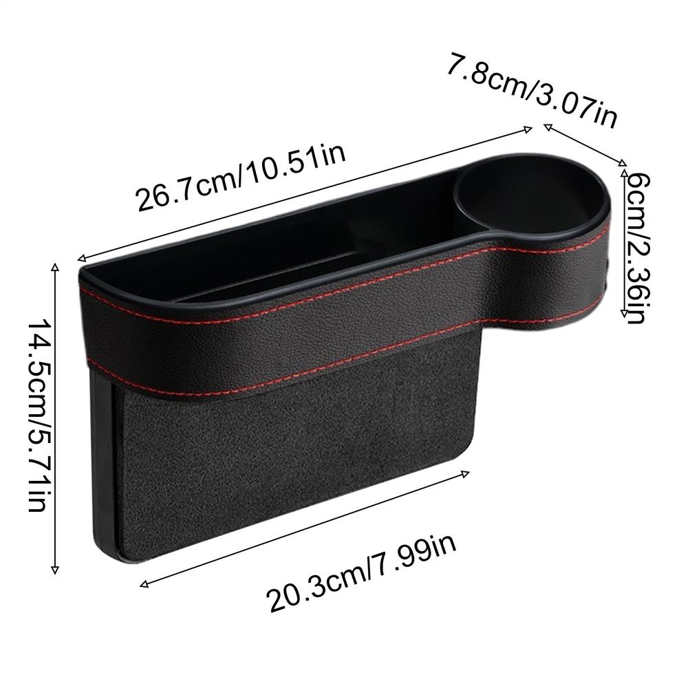 Organizer Samochodowy Szczelina Przedniego Siedzenia Organizer do Przechowywania na Siedzenie Samochodowe Uchwyt na Kubek Skórzane Akcesoria Samochodowe Na Portfel Telefon Klucze Karty