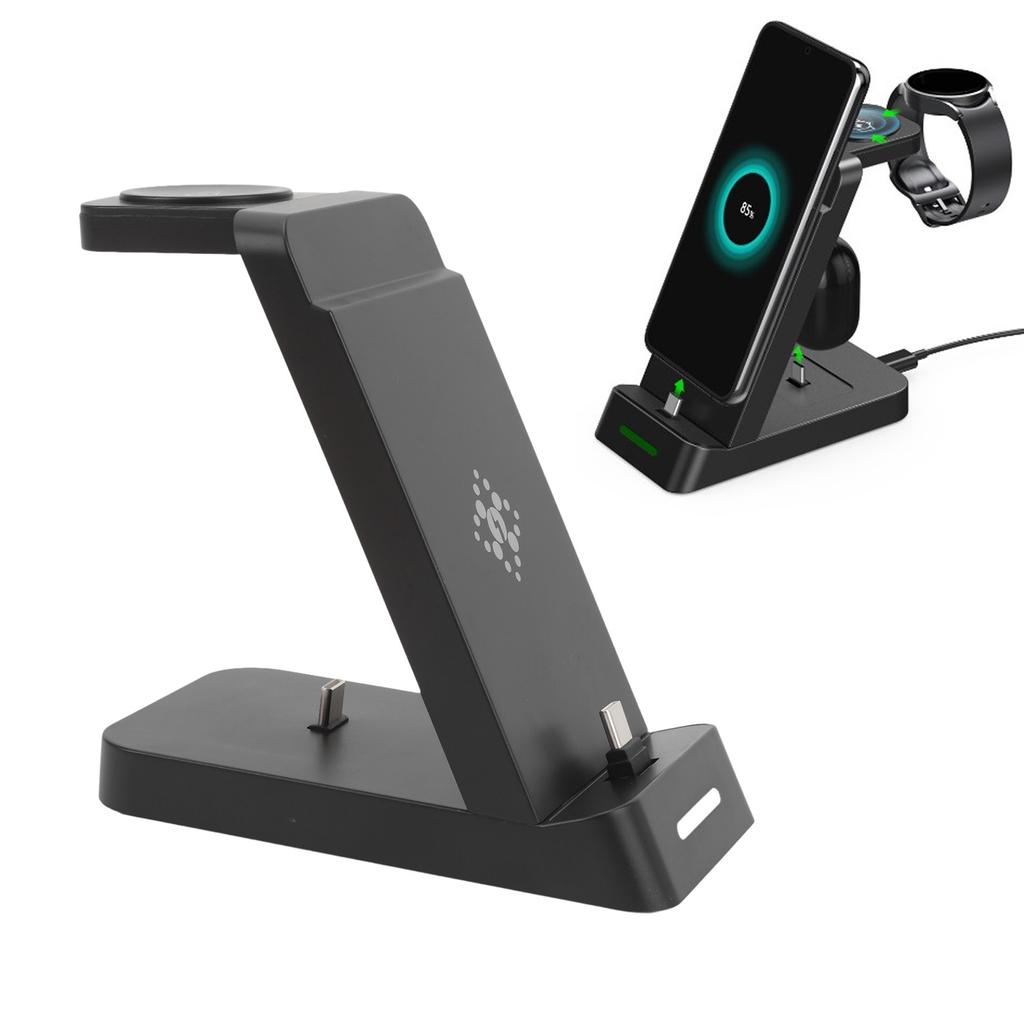 3 In 1 Charging Station Foldable Travel Wireless Phone Stand for Axy Buds Buds Pro Watch 6