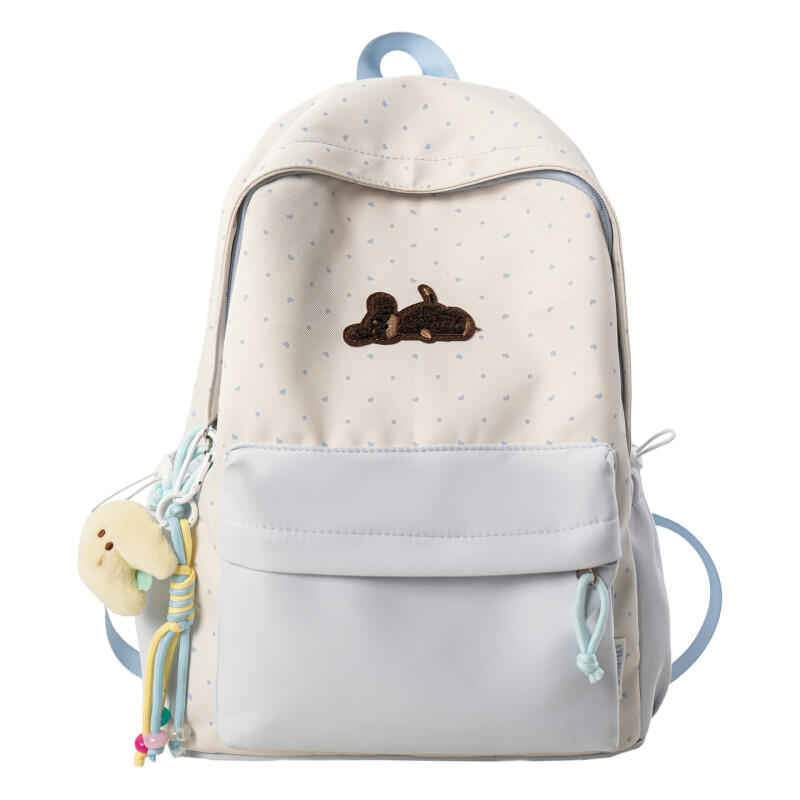 Student Color Block Schoolbag Women's Large Capacity Backpack