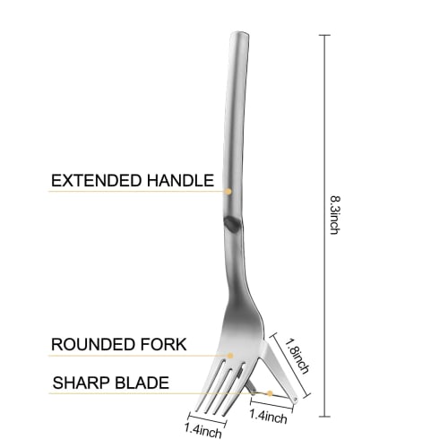 Choxila Watermelon Fork, Watermelon Slicer Cutter, 2-in-1 Fork Stainless Steel Fruit Cutting Artifact for Family Parties and Camping