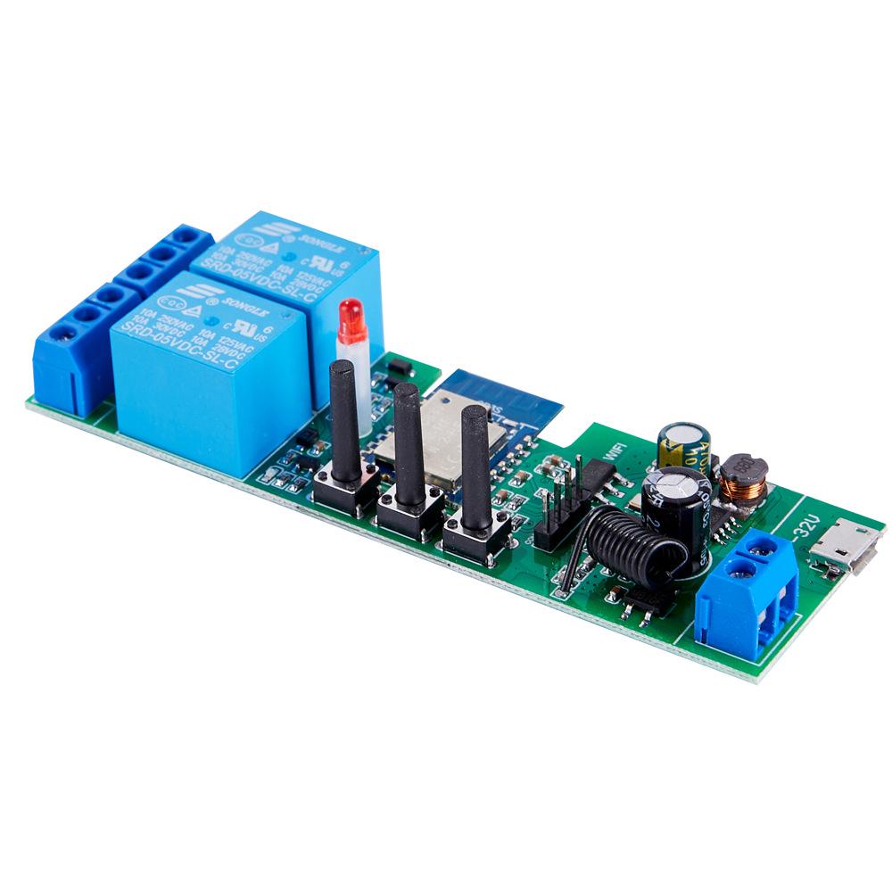 

Tuya WiFi 2-Way Smart Switch Module with Voice Control for Alexa 85-250V