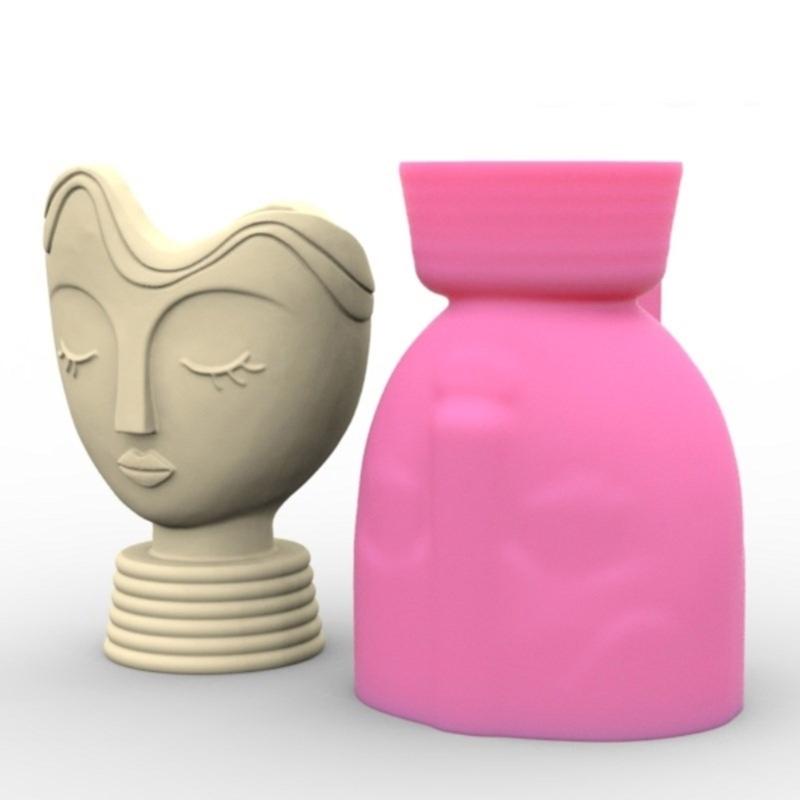 Handmade Abstract Person Shape Silicone Craft Mold for Unique Succulent Planter and Abstract Succulent Pots Artisans