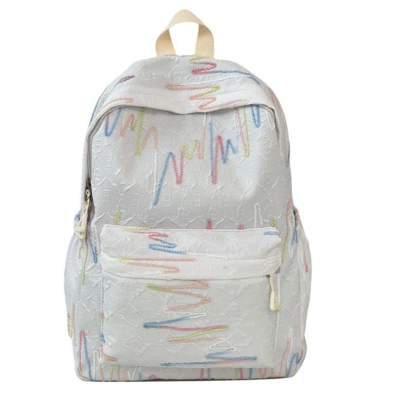 New backpack women's lightweight student nylon polyester schoolbag sweet large-capacity backpack high value versatile