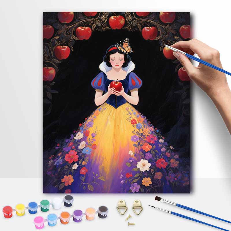 Disney Snow White Painting by Numbers Hand Filled Drawing Art Kit Home Decor 20x30cm