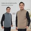 Hengyuanxiang Men's Pure Wool Zipper Knit Vest