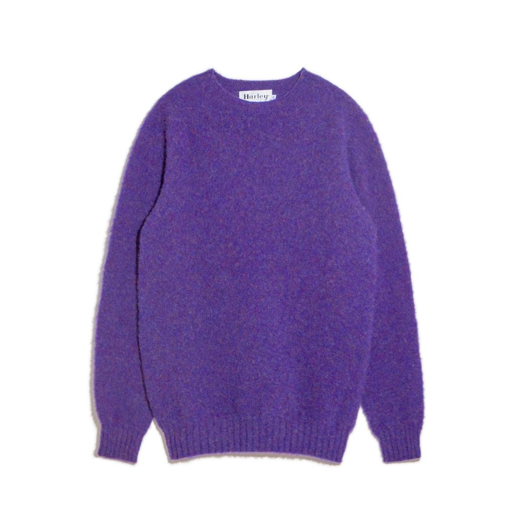 Halliobeuseukoteullaendeu Shaggy Dog Crew Neck Sweater - Royal Violet