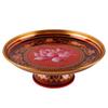 Fruit Offering Plate for Buddha, Deity Altar Plate with Alloy Lotus Flower, God of Wealth, Guanyin Bodhisattva.