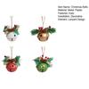 1/4Pcs Christmas Bells Easy Installation Lanyard Design Pine Cone Shape Xmas Bells Doors Windows Tree Decor