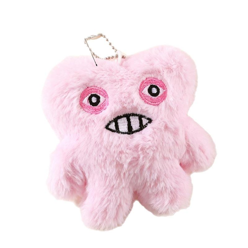 New Plush Funny Doll Keychain Animation Peripheral Kawaii Creative Ugly Cute Bag Charm Keychain Pendant Accessories Gift