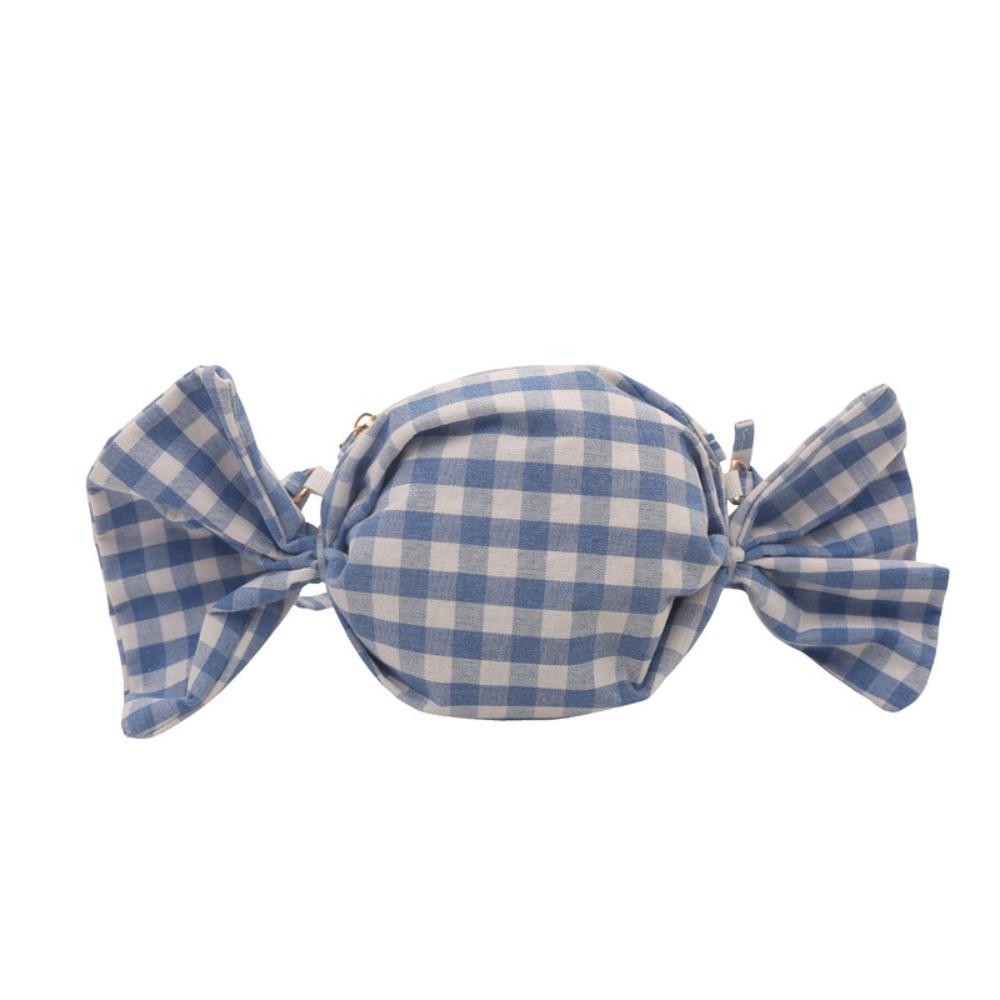 Сладкая сумка-конфета Милая сумка через плечо с принтом Клетка Красная клетка Сумка кросс-боди Повседневная сумка-конфета Для путешествий синий