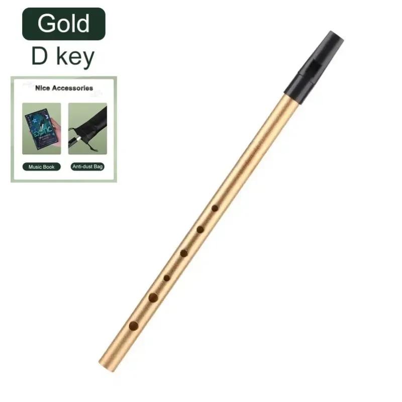 Autentyczna 6-otworowa gwizdawka irlandzka w tonacji C/D, piszczałka tin penny whistle, idealny tradycyjny irlandzki instrument muzyczny