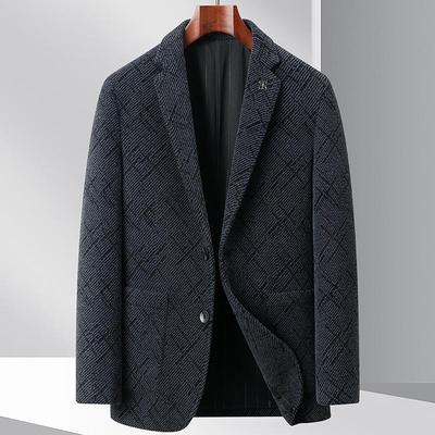 Jaqueta Chenier Light Luxury Business Single West Youth, abotoamento simples, moderna, outono e inverno