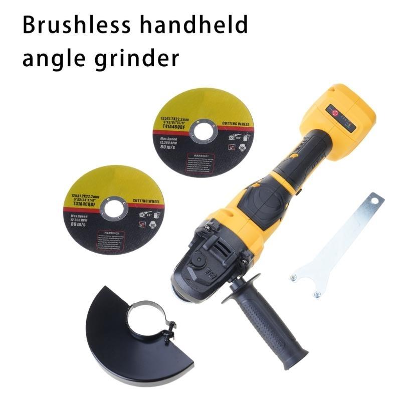 Cordless Angled Grinder Brushless Motor for Precise Cutting Polishing Grinding