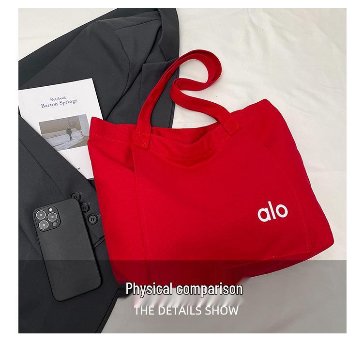 Unisex Große Canvas Yoga Tragetasche – Personalisiert, Einseitige Schultertasche zum Einkaufen oder für Fitness