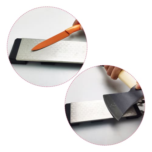 HFS(R) Diamond Whetstone, Grit Size: #400 #1000, Double-Sided 290x70mm, with Non-Slip Surface, for Finishing, Knife Sharpening, and Surface Refining