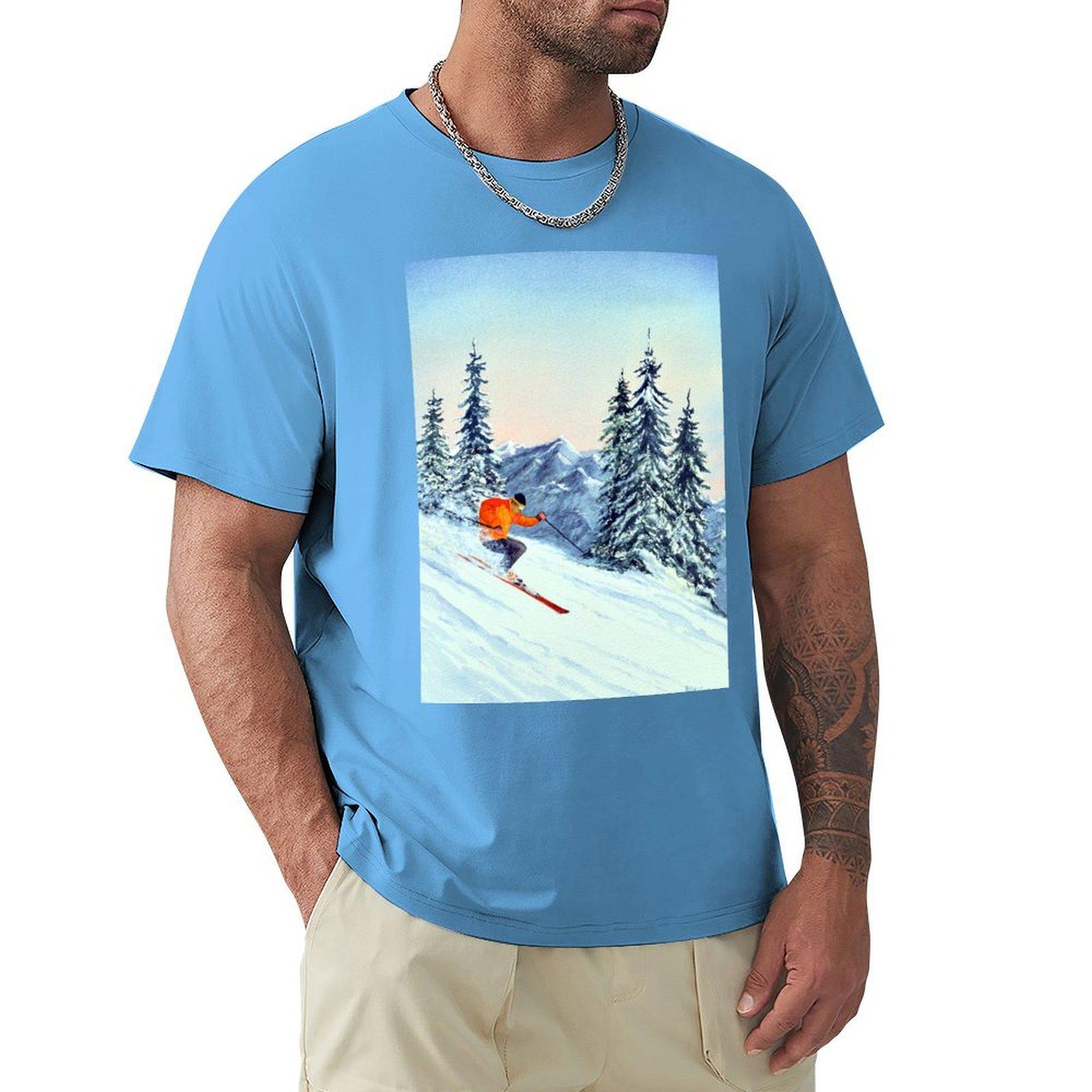 Skiing - The Clear Leader T-Shirt blanks anime tshirt anime t shirts oversized mens designer clothes S