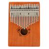 Thumb Finger Piano 17 Key Mahogany Floral Pattern Easy Playing Finger Instrument