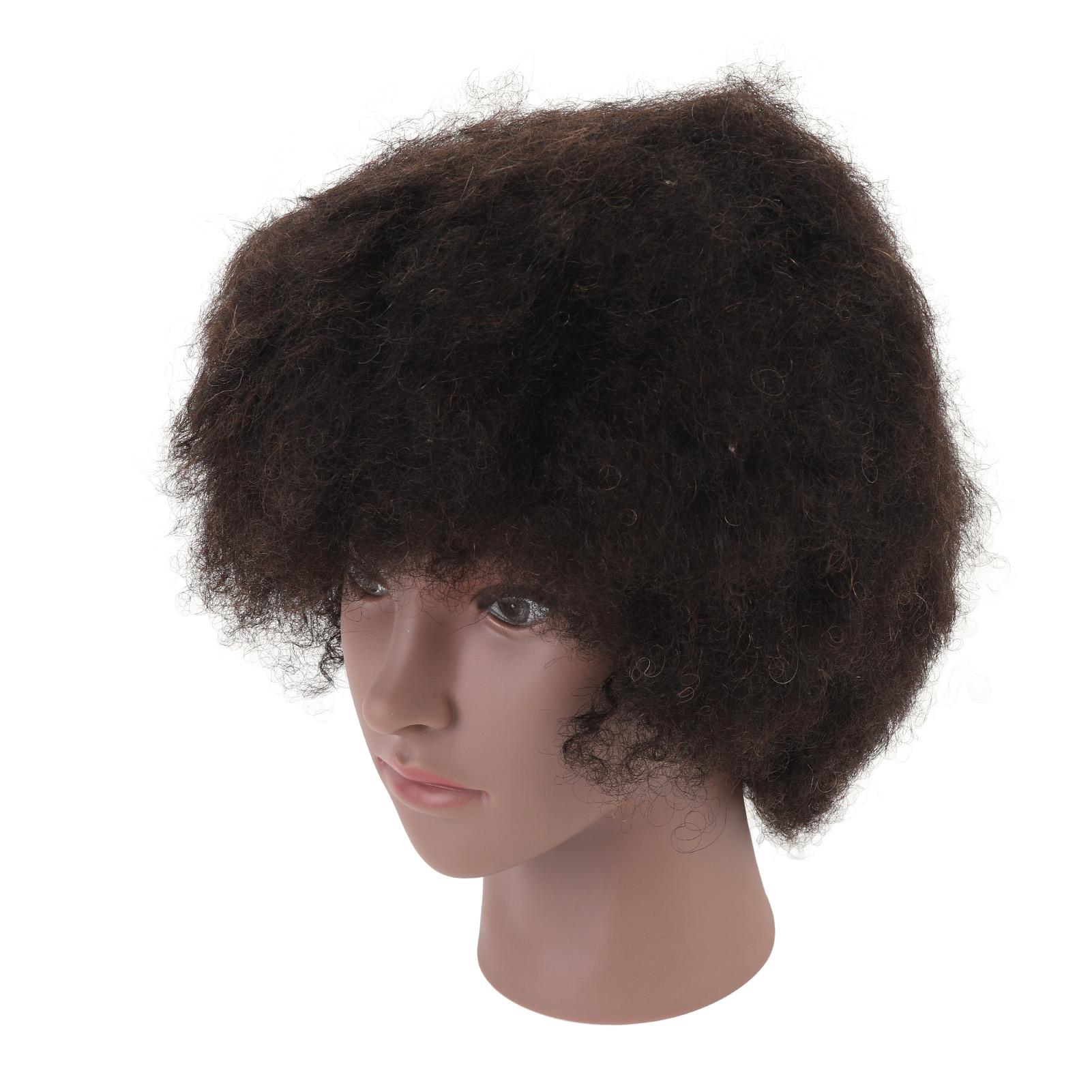 

Афро манекен голова человеческие волосы черная кожа смола ПВХ реалистичный африканский кудрявый косметологический манекен