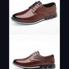 Men's Patent Leather Business Leather Shoes with Toe Tips, Slim Fitting Leather Shoes for Men's Fashionable Leather Shoes