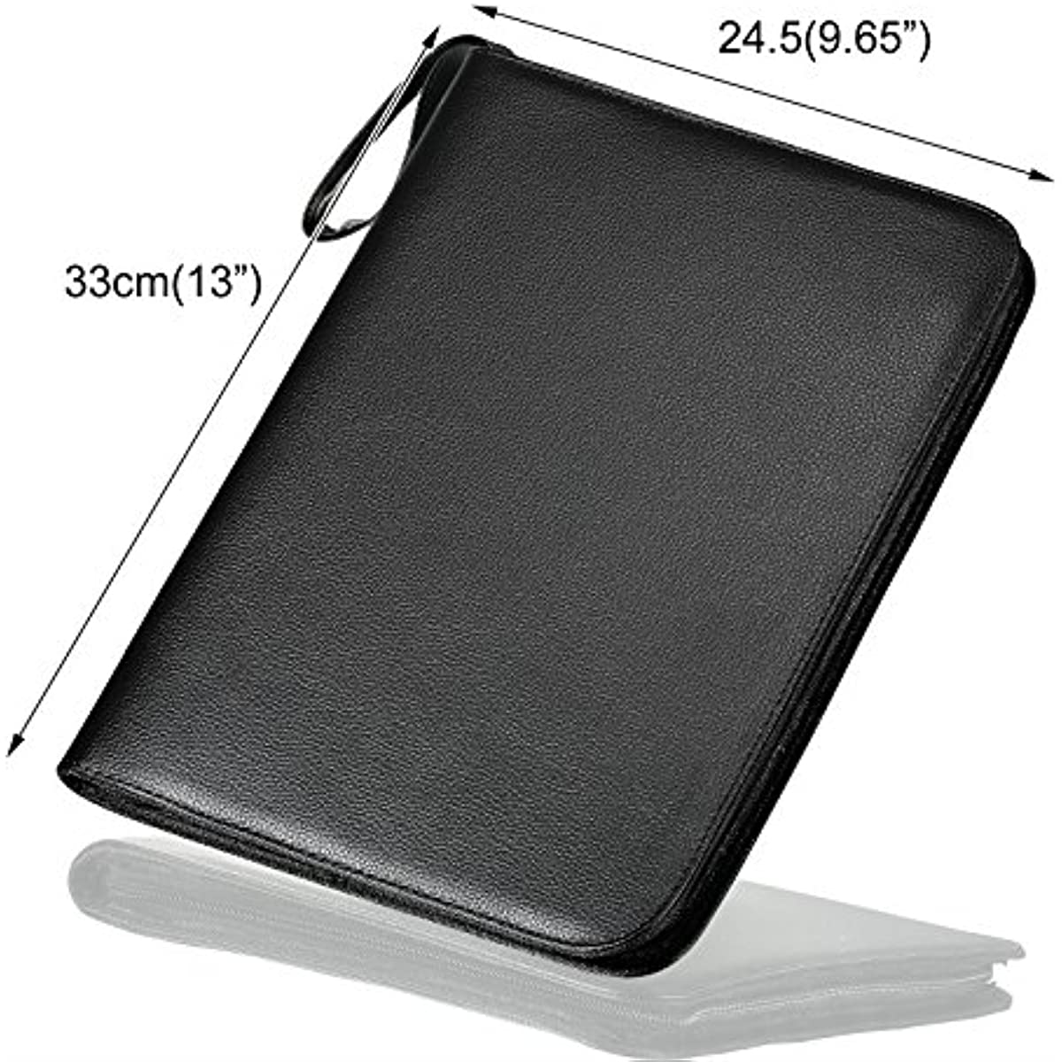 

Чехол-держатель для перьевой ручки, черная сумка из искусственной кожи для коллекции из 48 ручек чёрный