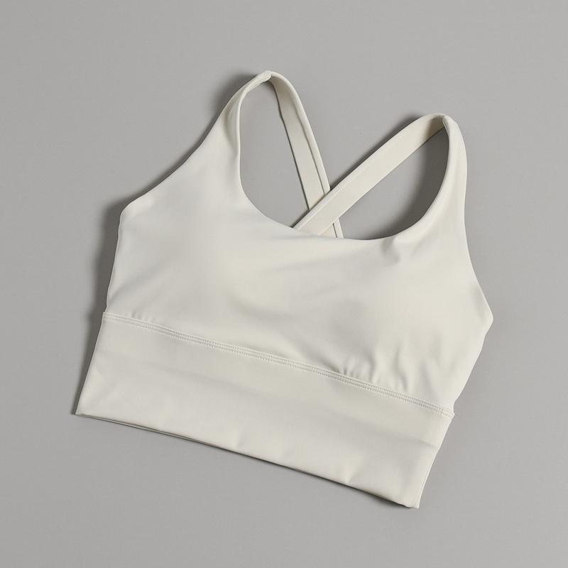 Nude Feeling Criss-Cross Sports Bra: Shockproof, High-Intensity Yoga & Running Fitness Vest