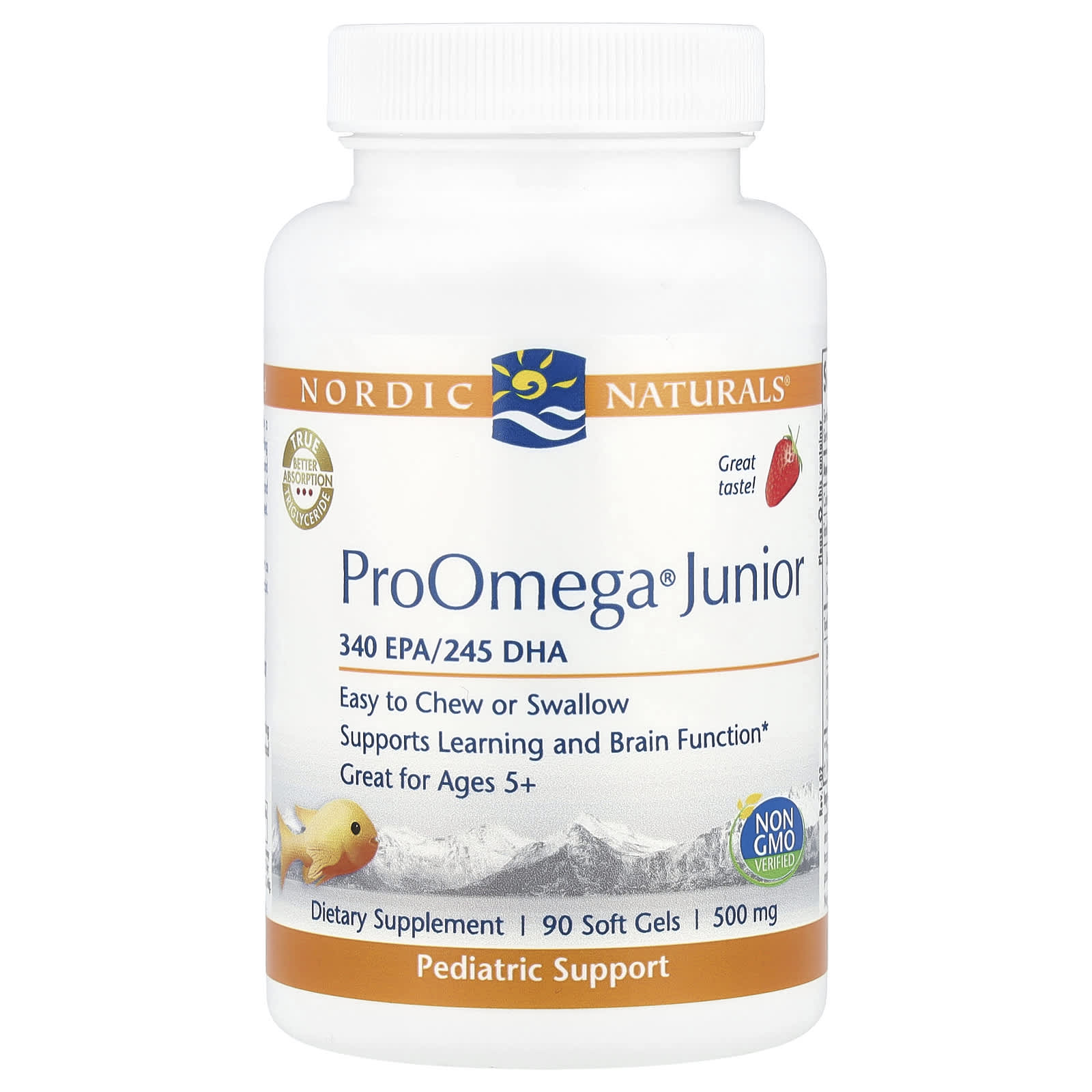 

Proomega® Youth, Ages 5+, Strawberry Flavor, 90 Softgels (340Mg/Softgel)