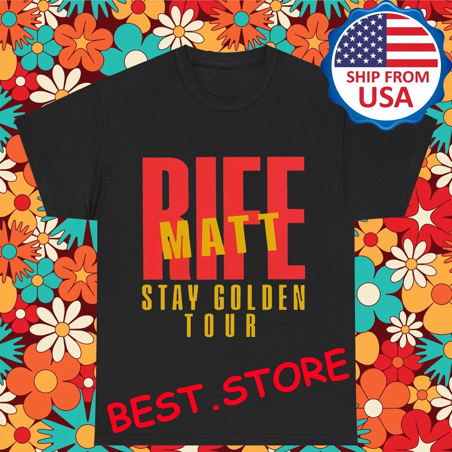 Matt Rife Stay Golden Tour 2025 American Comedian Men s Black Size S-5XL S