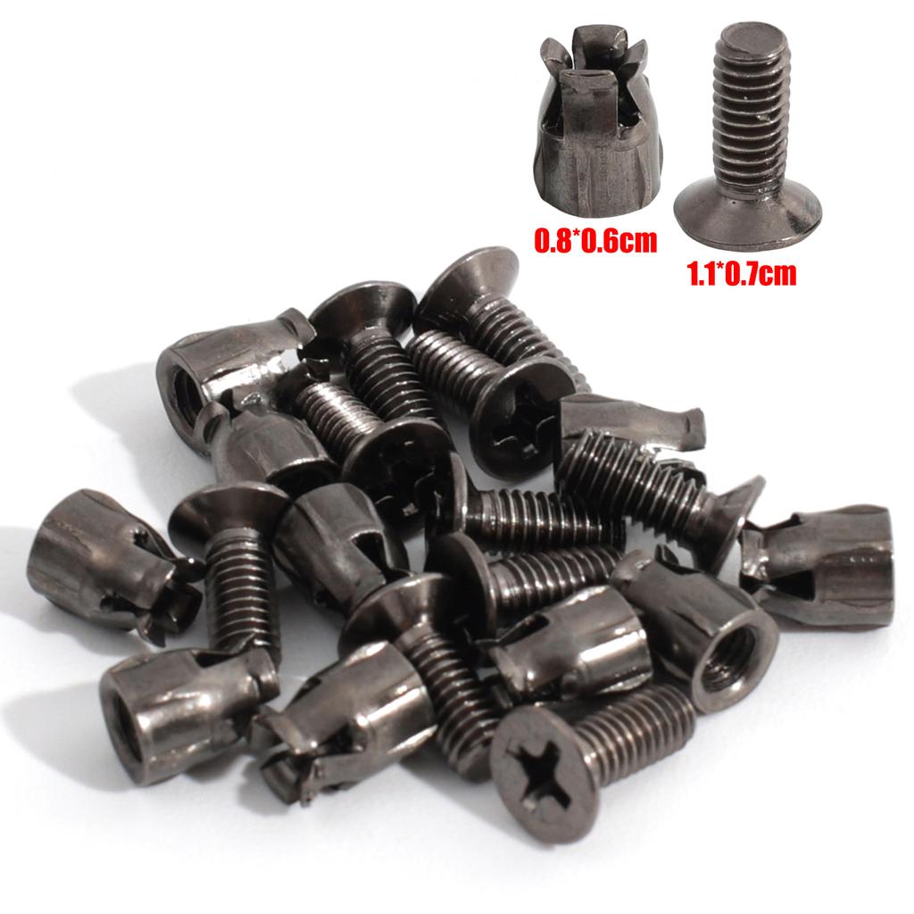 100/10x Strong Hardware Expansion Nut Cabinet Hinge Mounting Kit Sturdy Easy Install Tool Drawer Door Repair Fastener Furniture