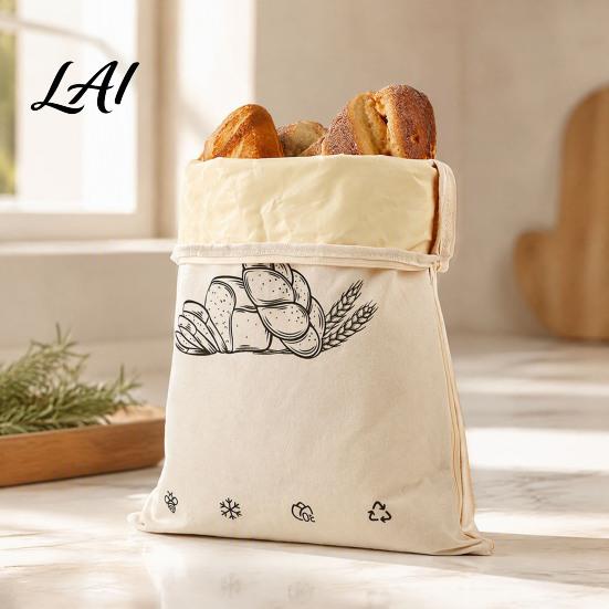 Wiederverwendbare Brottasche Bienenwachs Sauerteigtasche Hausgemacht mit Inlay Reißverschluss Gefriergeeignet Baumwolltasche Aufbewahrung