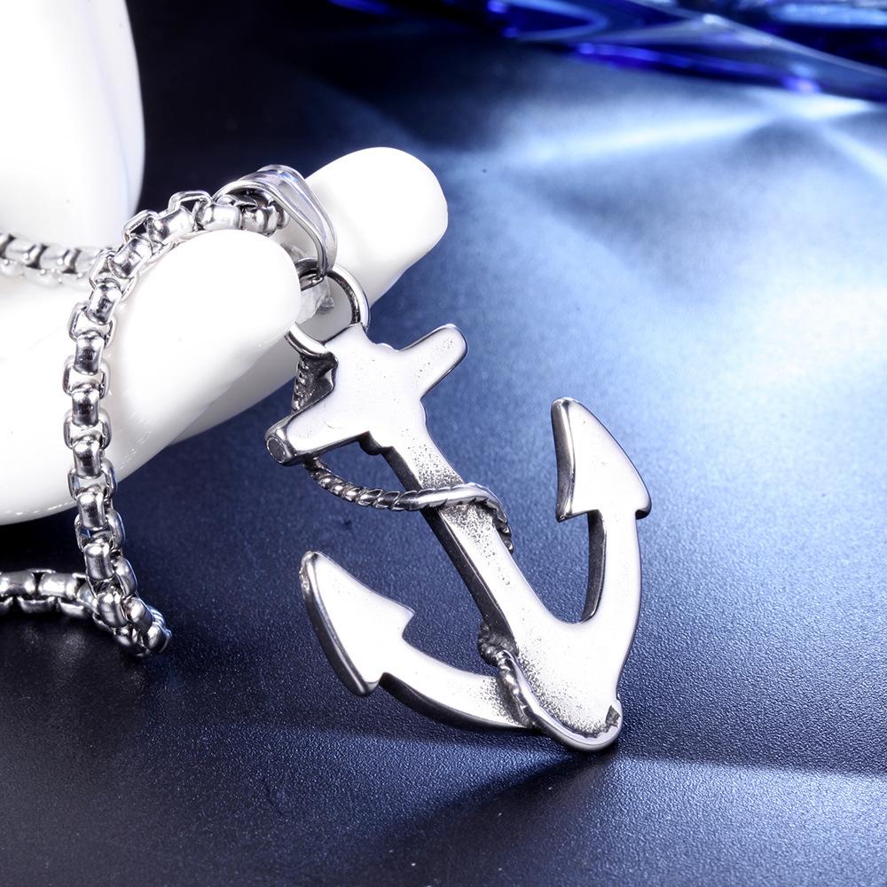 Europäischer und Amerikanischer Mode Anker Anhänger, Retro Herren Anhänger Schmuck, Umwickelter Anker Anhänger
