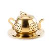 Modern Minimalist Teapot With Lid And Tea Strainer 304 Stainless Steel Tea Filter Office Tea Brewing Device