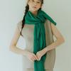 FINE PLEATS Pleated Big Scarf Green