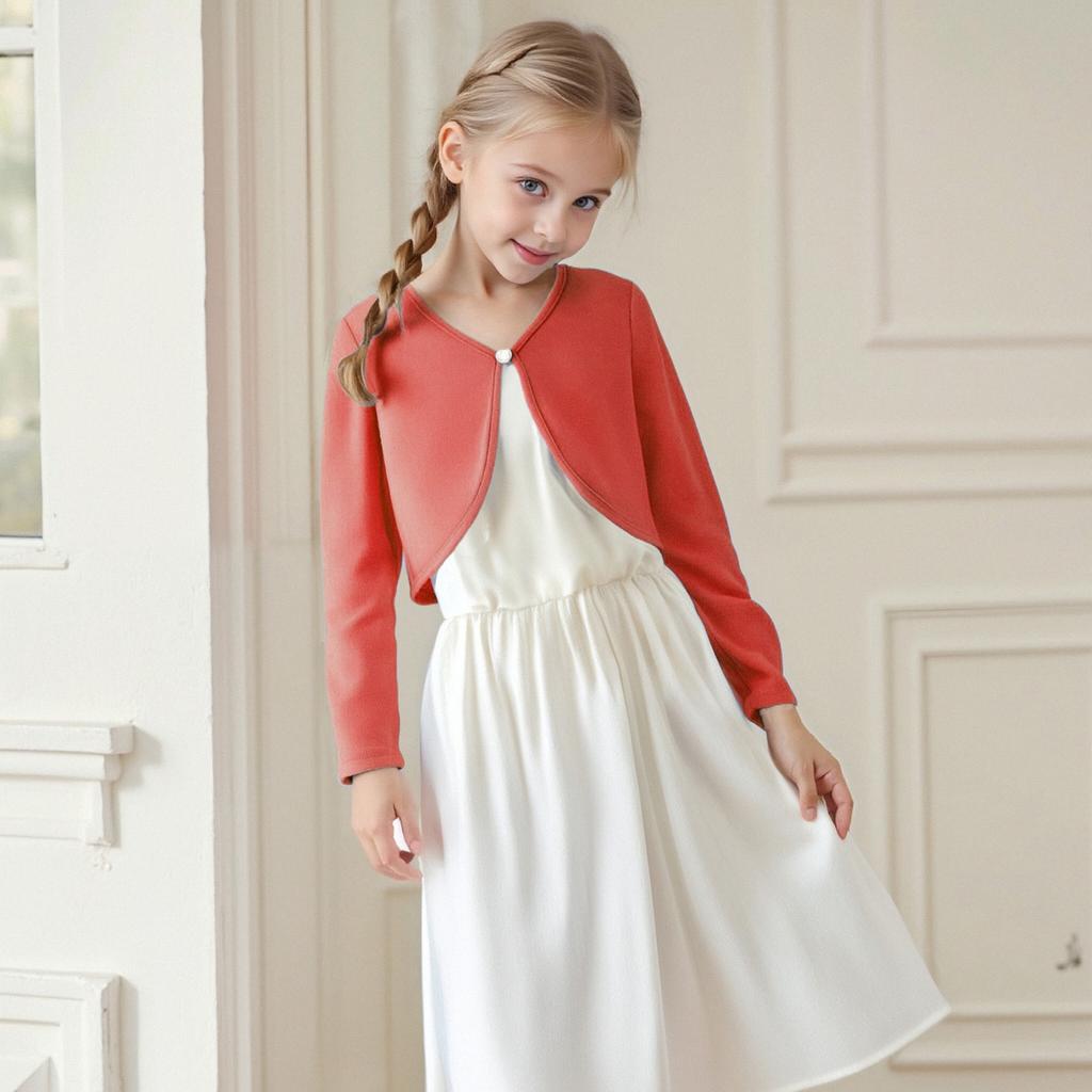 Children's Long Sleeve Cardigan Tops Casual Daily T Shirt Blouse
