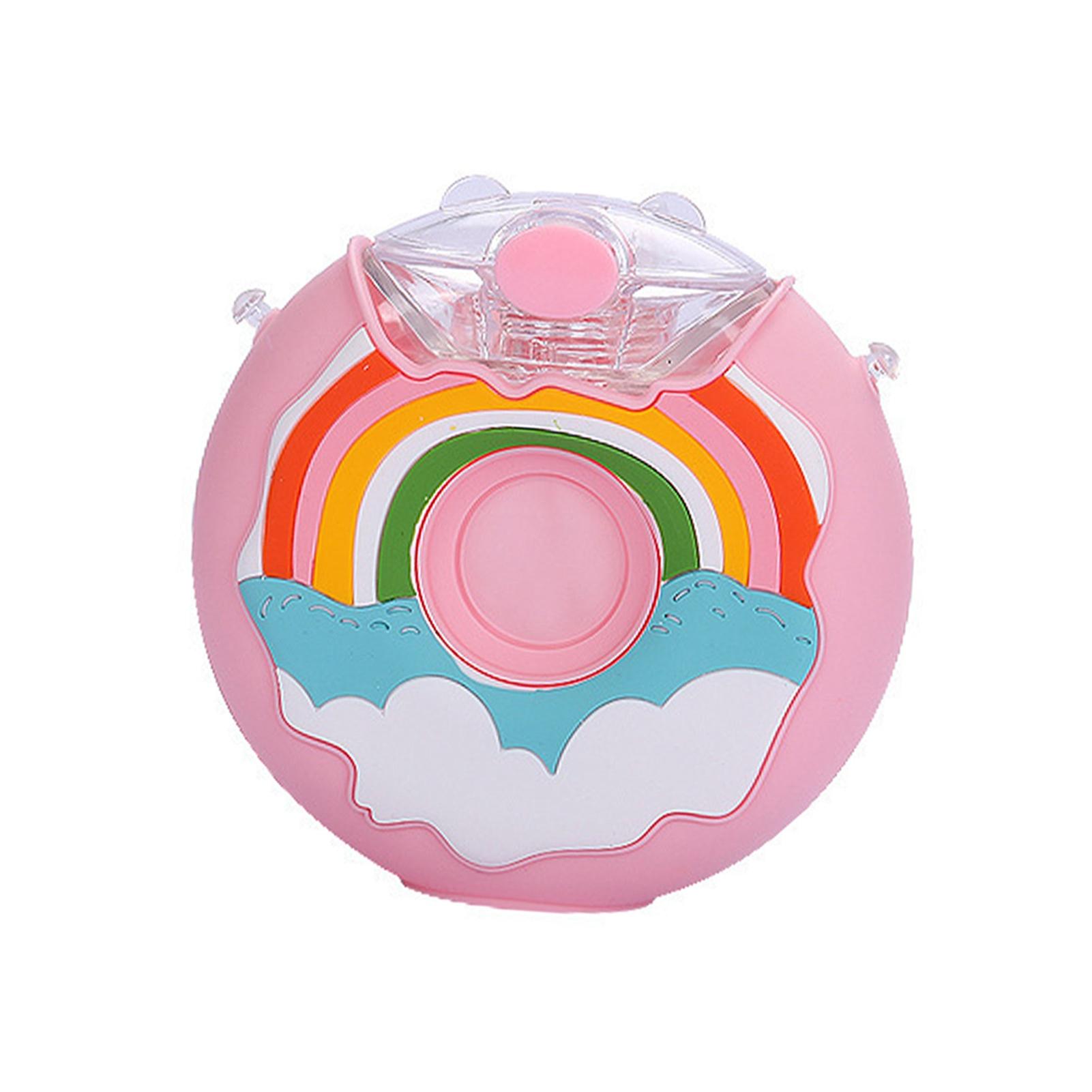 

Бутылка-пончик 380 мл Милая герметичная портативная не содержит БФА силиконовая ПК 145x145 мм Бутылка для воды с